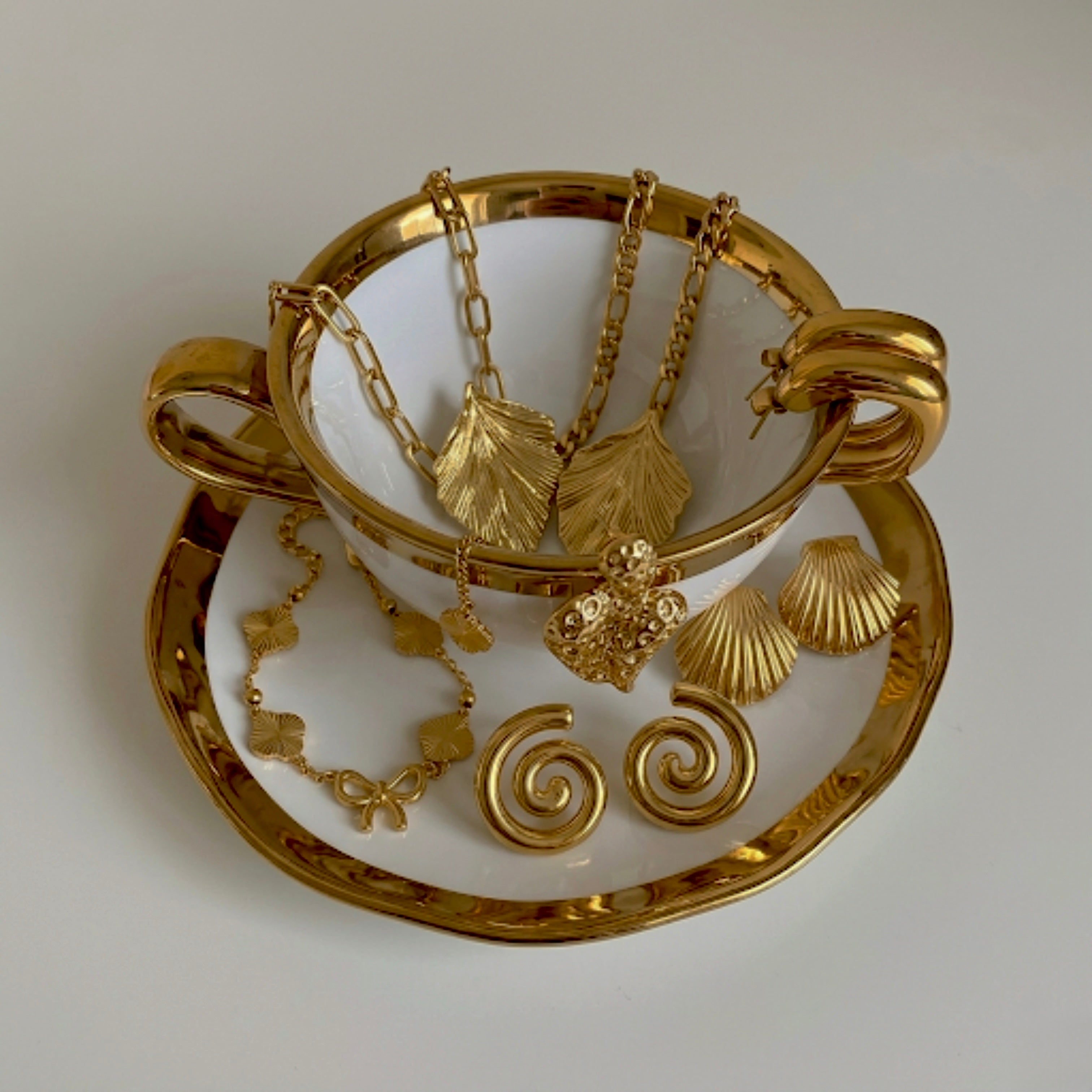 Gold earrings