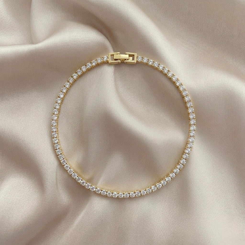 Gold Plated Zirconia Tennis Bracelet