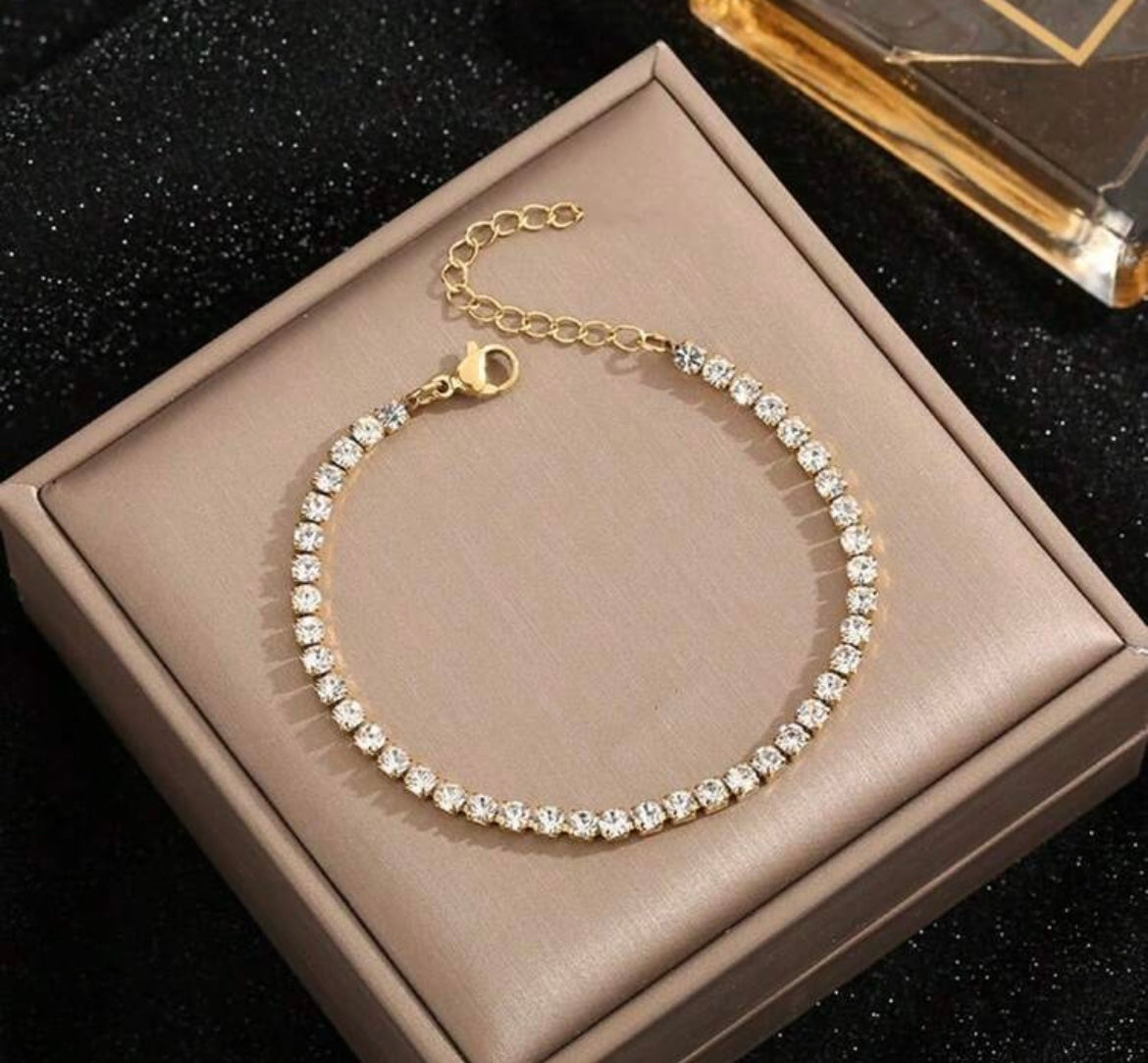Gold Plated Zirconia Tennis Bracelet